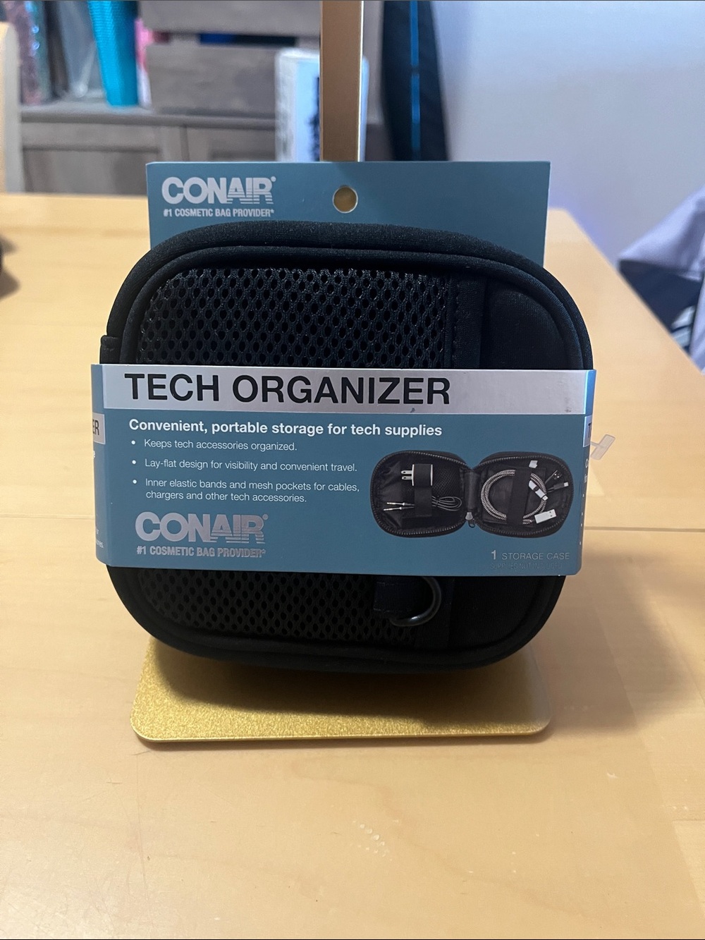 Conair Black Tech Organizer Case - Portable Electronics Storage
